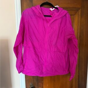 Lululemon Bright Fuchsia Hooded Windbreaker Jacket
